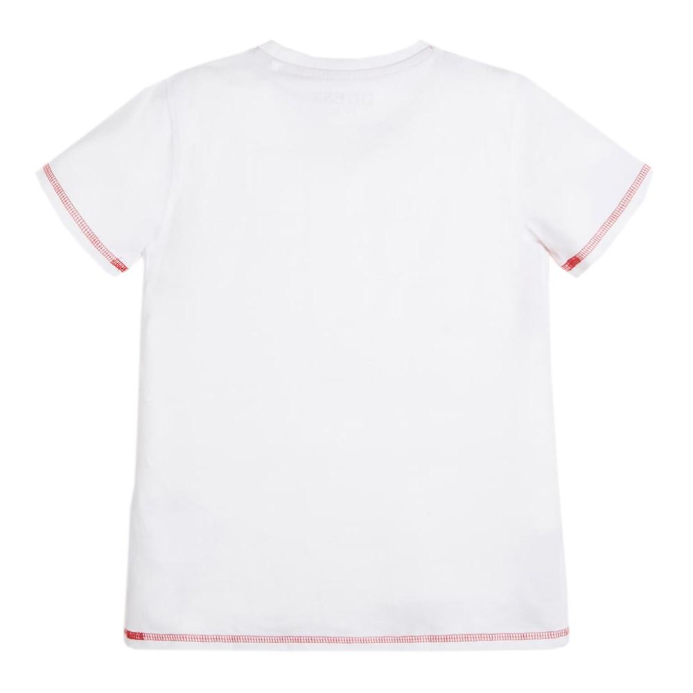 T-shirt Blanc Garçon Guess Los Angeles vue 2