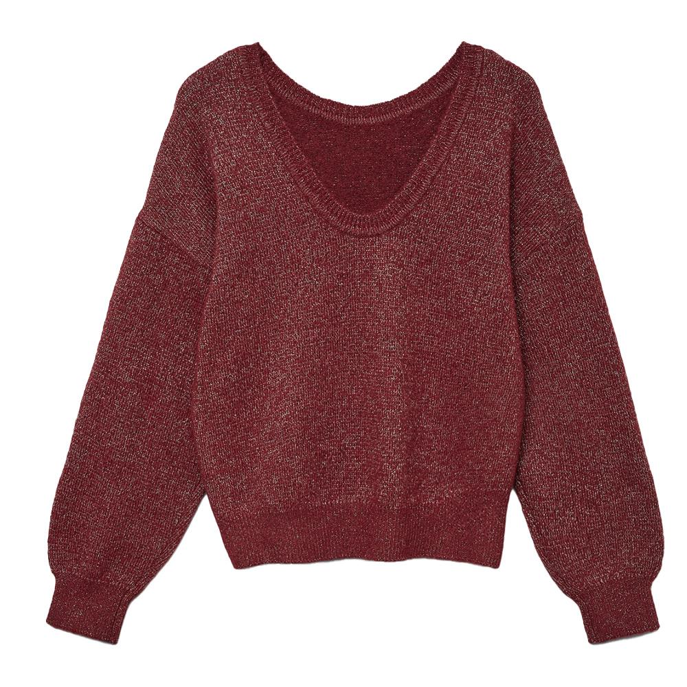 Pull Rouge Femme Vero Moda Mellie vue 2