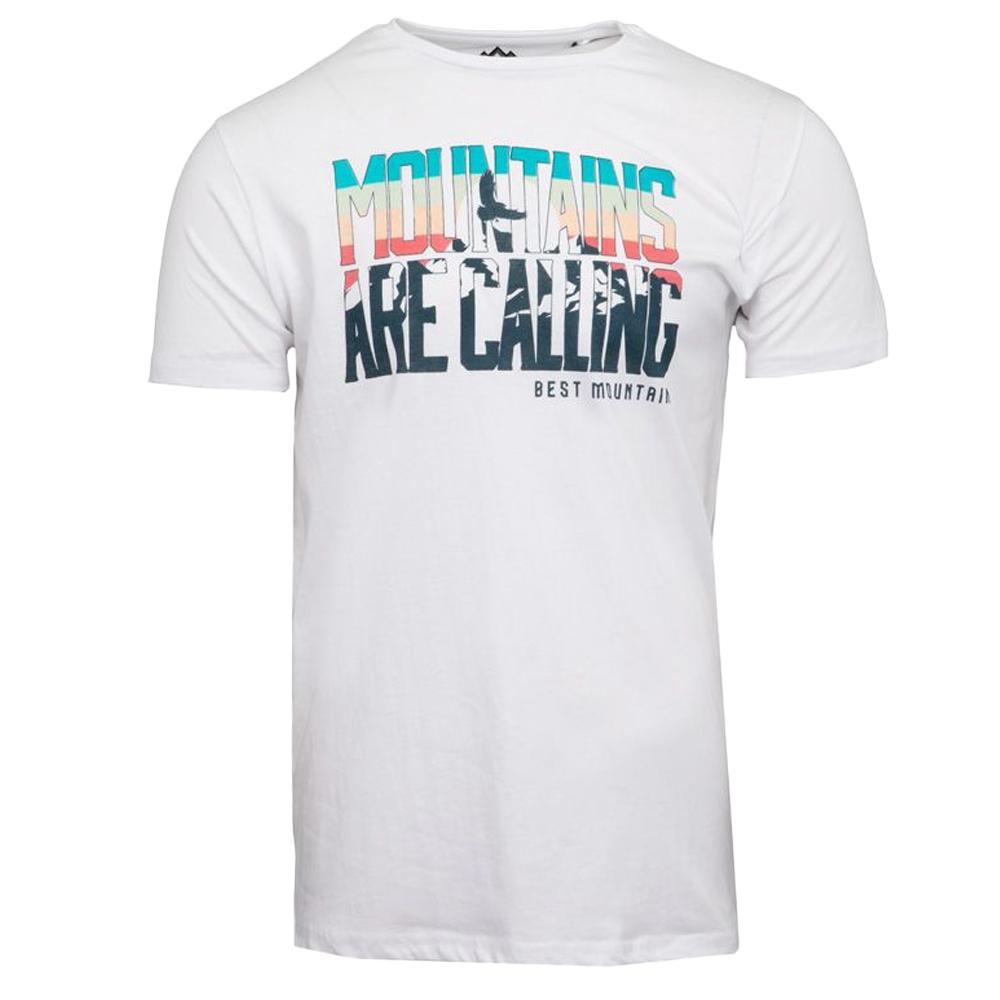 T-shirt Blanc Homme Best Mountain 2001 pas cher
