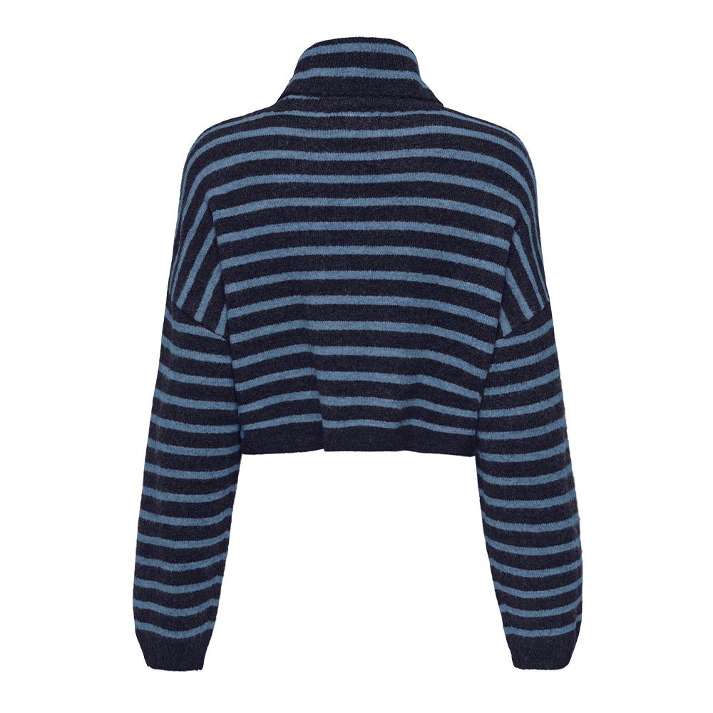 Pull Col roulé Bleu/Noir Femme Only Talio vue 2
