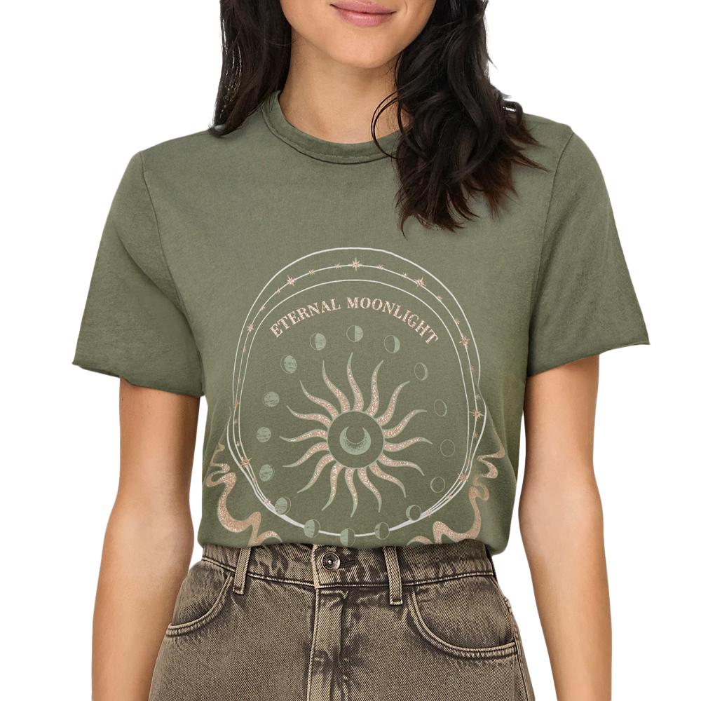 T-shirt Kaki Femme Only Lucy pas cher