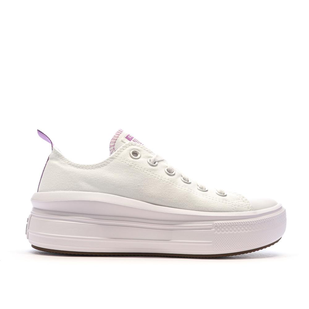 Baskets Blanches Fille Converse Chuck Taylor All Star Move vue 2