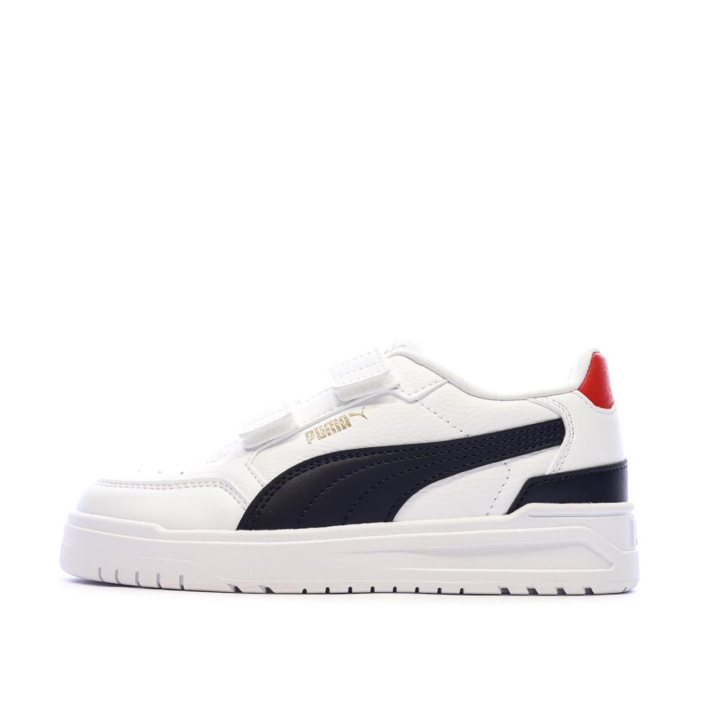 Baskets Blanches/Noires Garçon Puma 403740 pas cher
