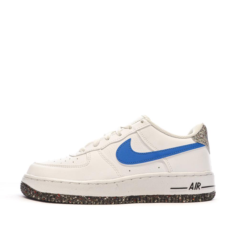Baskets Blanche/Bleu Garçon Nike Air Force 1 Lv8 pas cher