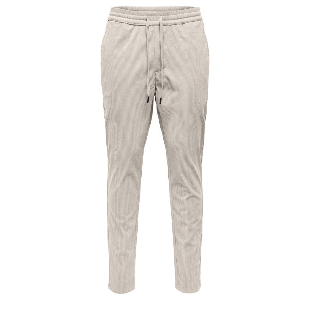 Pantalon Fluide Beige Clair Homme Only & Sons Linus pas cher