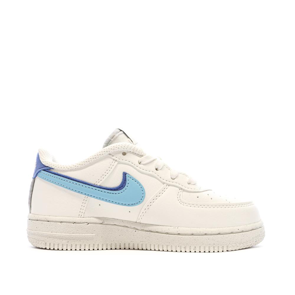 Baskets Blanche/Bleu Garçon Nike Force 1 vue 2