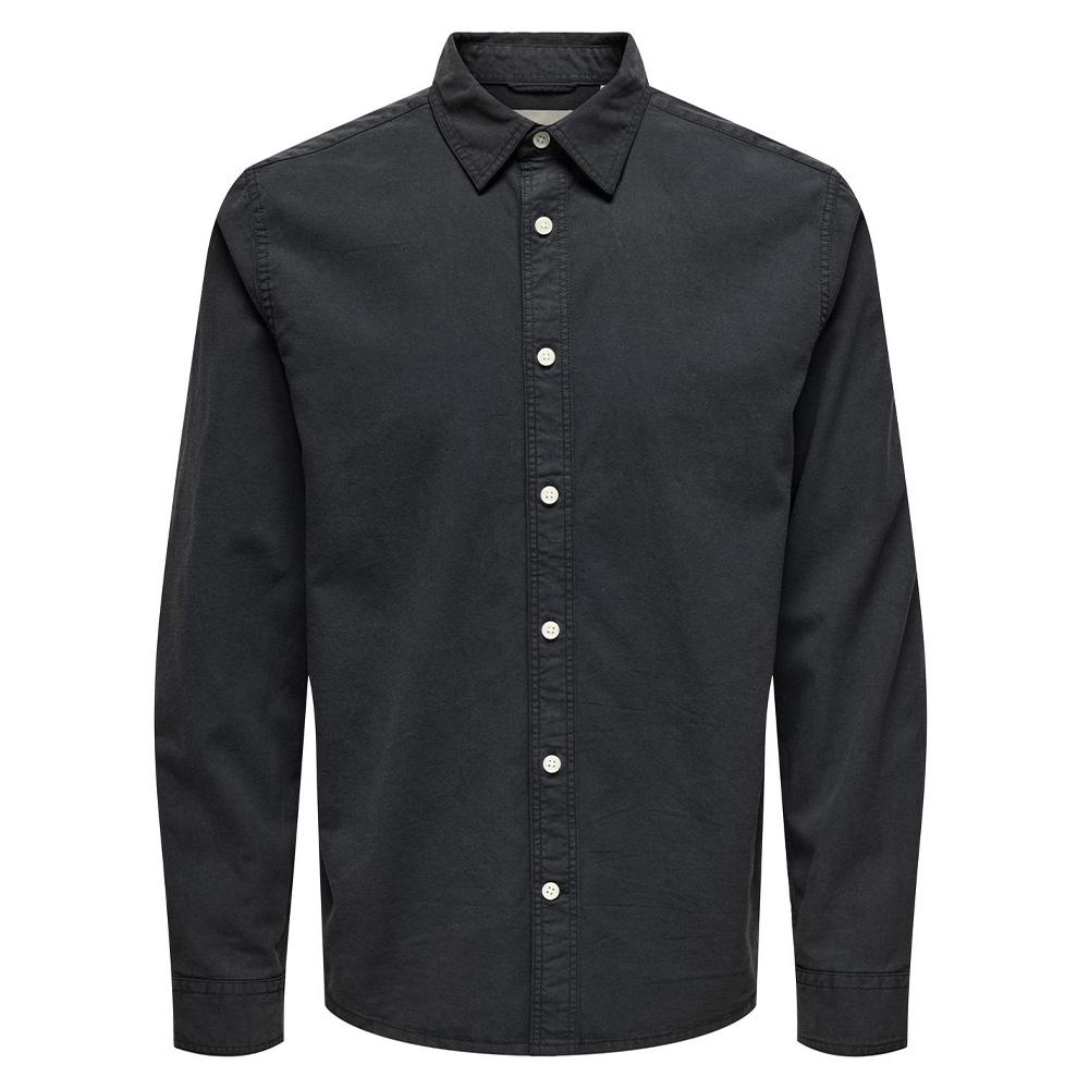 Chemise Noir Homme Only & Sons Sotto vue 2