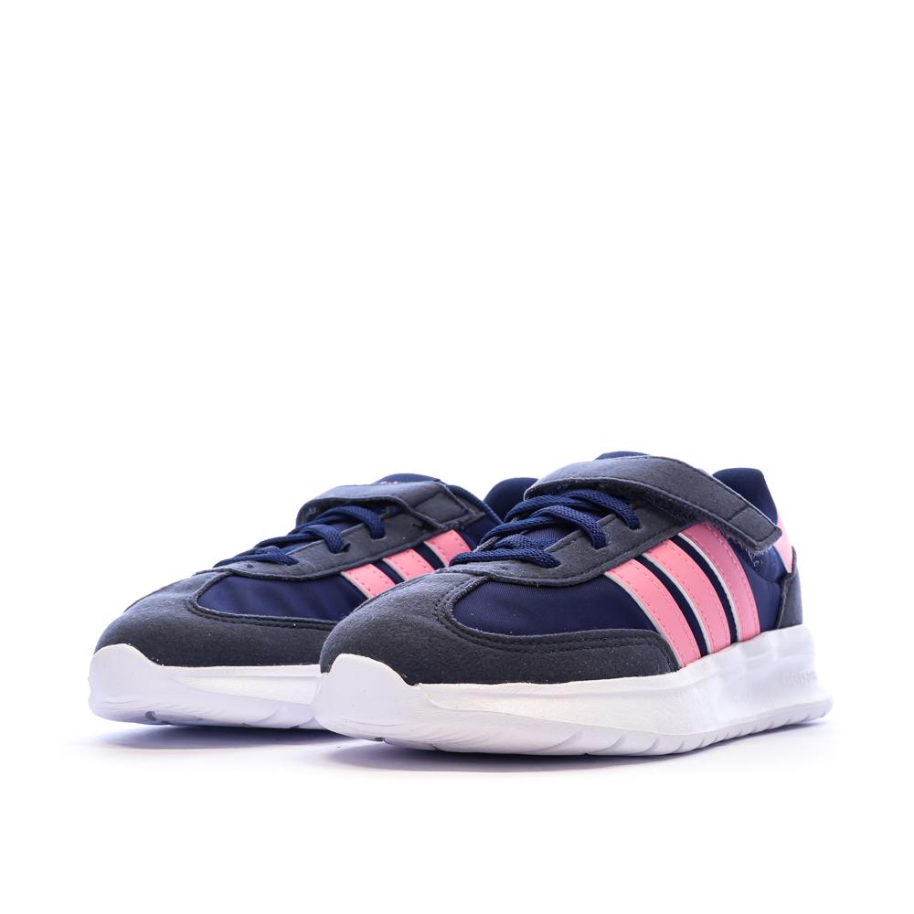 Baskets Marines/Roses Fille Adidas Run 70s vue 6