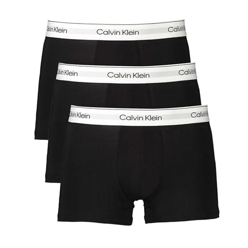 x3 Boxers Noirs Homme Calvin Klein Rise Trunk pas cher