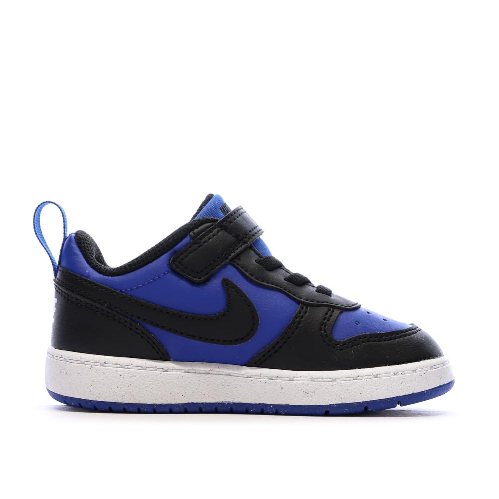 Baskets Bleu/Noires Garçon Nike Court Borough vue 2