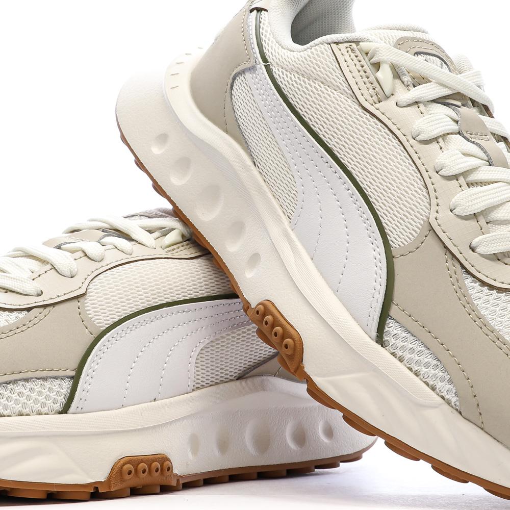Beige/Weiße Laufschuhe für Damen von Puma: Wild Rider Futurism Ansicht 6