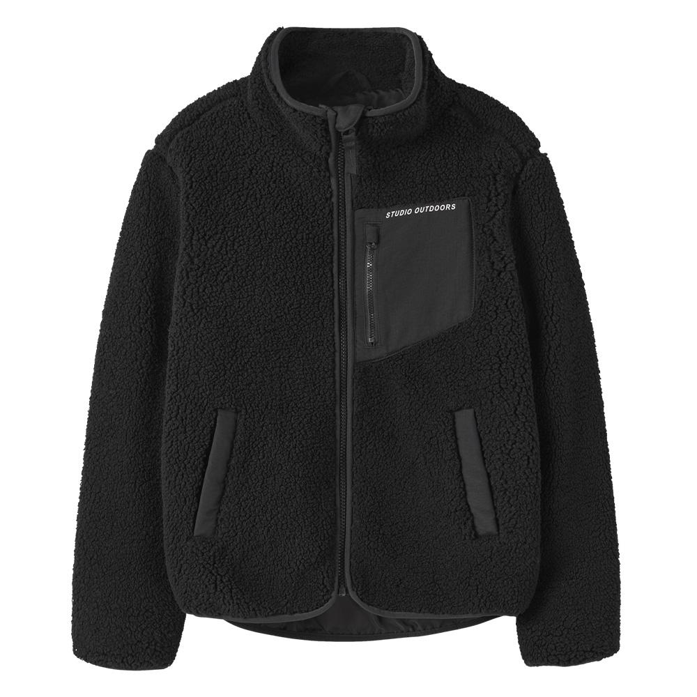 Veste Sherpa Noir Garçon Name it Mattia pas cher