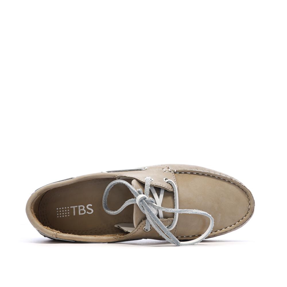 Zapatos náuticos beige para mujer TBS Bateau Cow Nubuck London ver 4