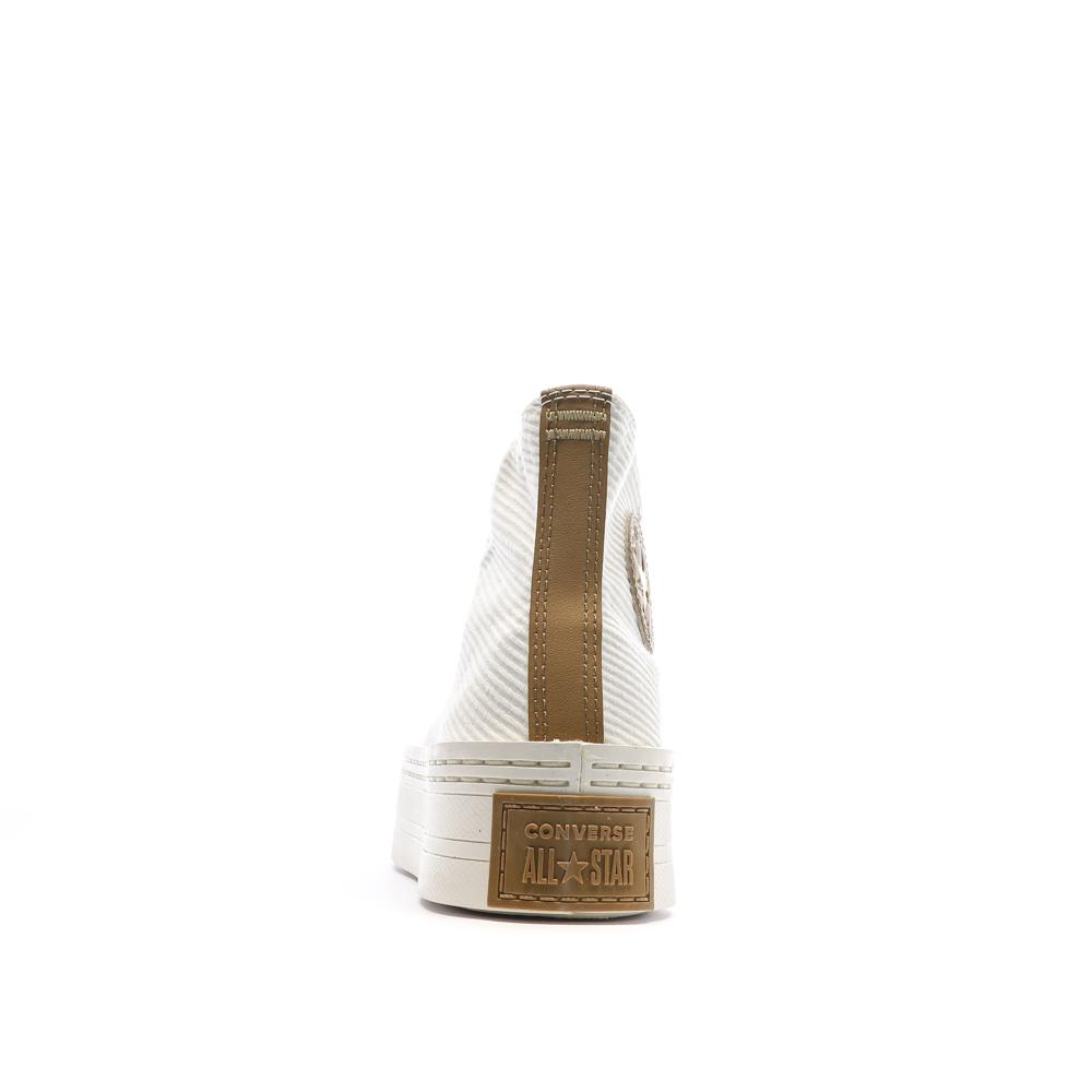 Baskets Blanc/Doré Femme Converse All Star Modern Lift Platform vue 3