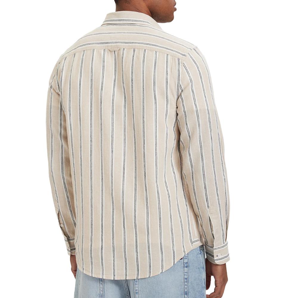 Chemise Beige/Blanc Homme Tommy Hilfiger Tjm Reg Linen vue 2