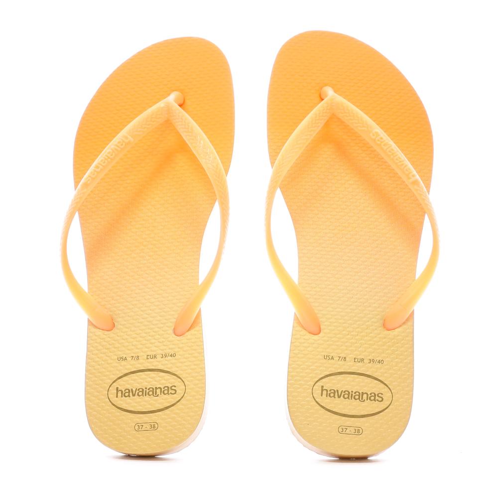 Tongs Orange/Blanche Femme Havaianas Slim Lux Sw Gradient vue 3