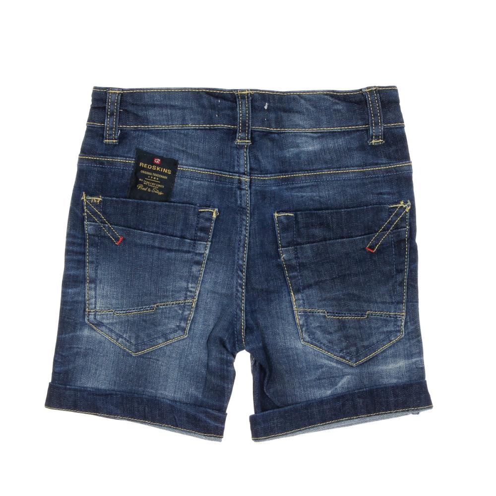 Short en Jean Bleu Foncé Garçon Enfant Redskins 774552 vue 2