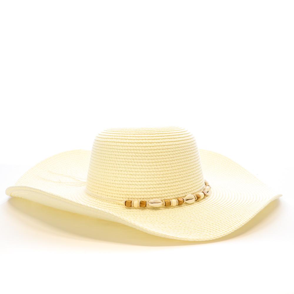 Chapeaux Blanc Via Lorenzo Capeline Camel vue 2