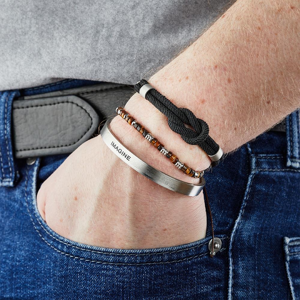 Bracelet Marrons/Acier Homme Geographical Norway 315021 vue 2