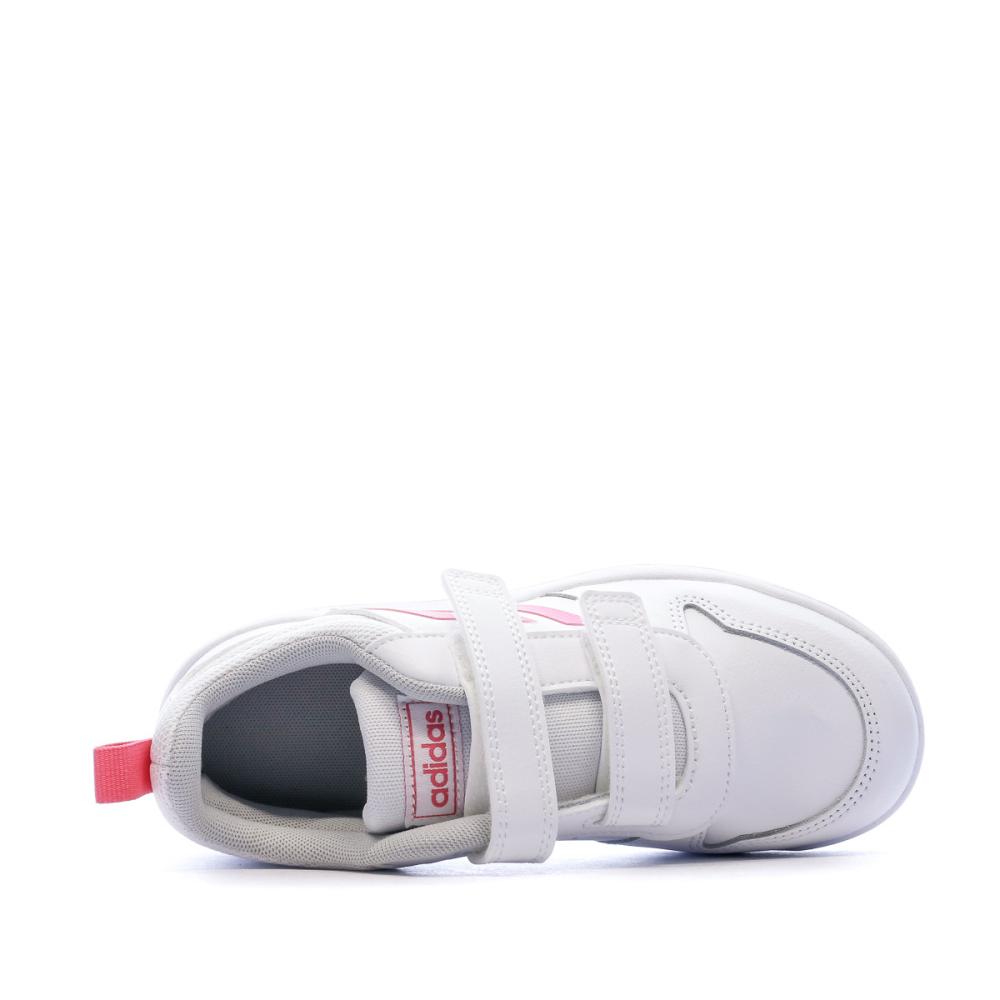 Chaussure de sport Blanche Fille Adidas TENSAUR C vue 4