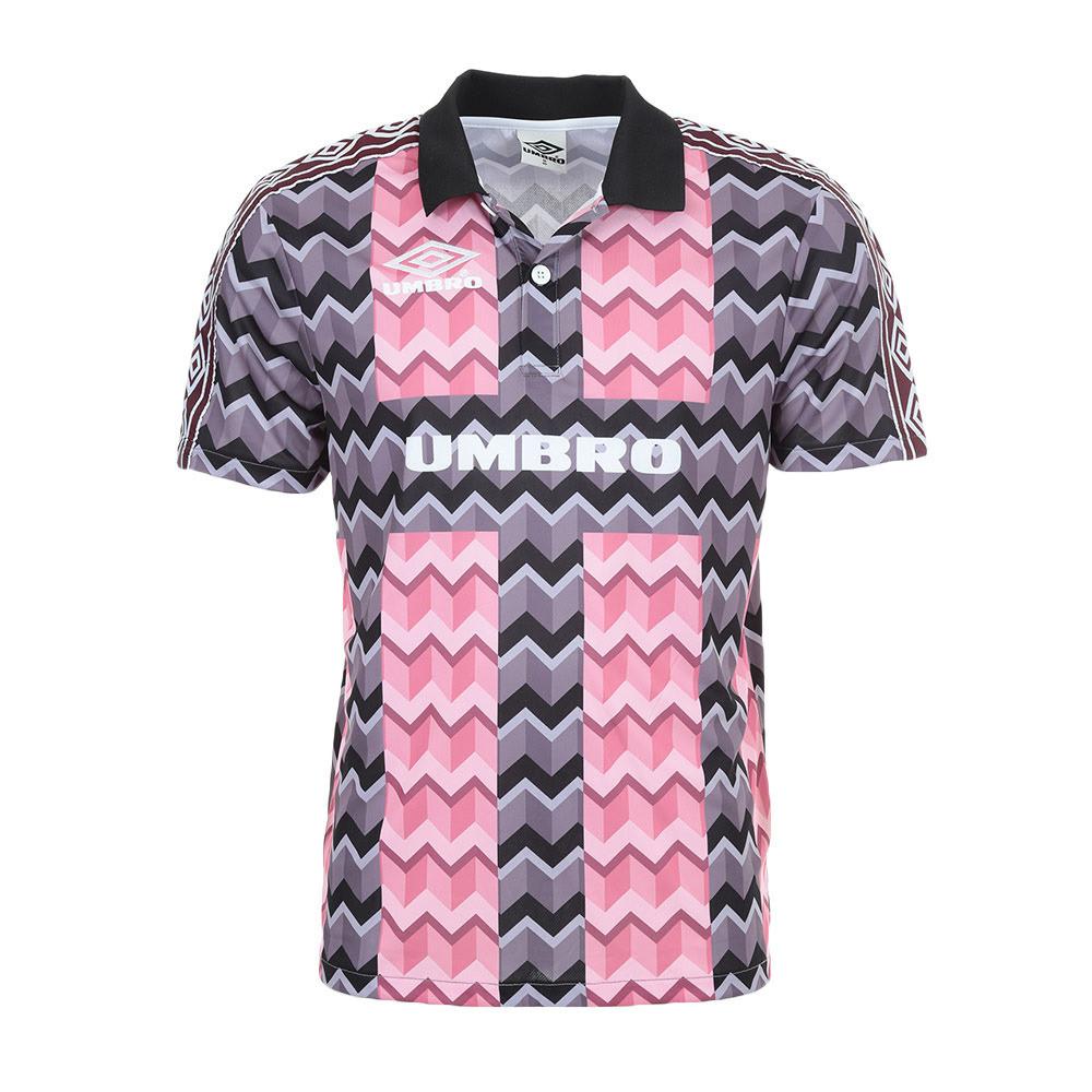 Polo Rose/Gris Homme Umbro Heritage pas cher