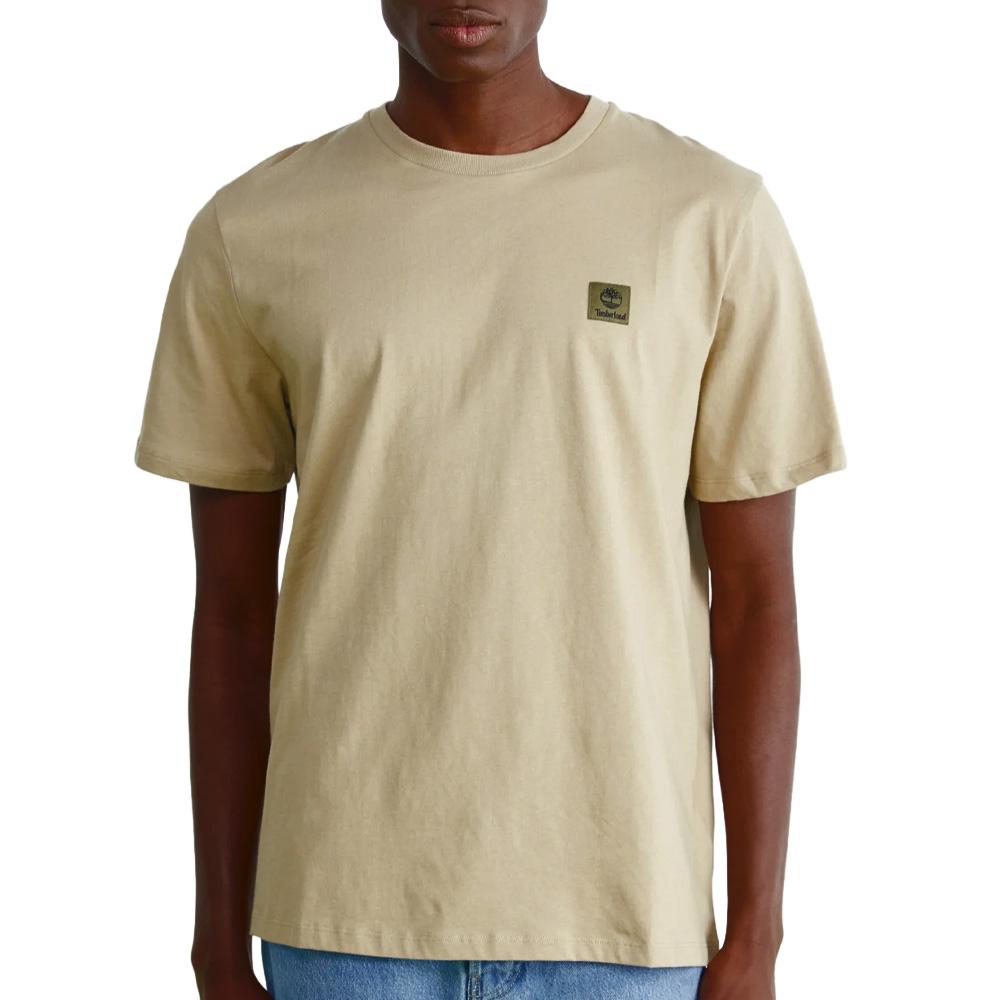 Camiseta beige para hombre de Timberland con insignia en la manga barato