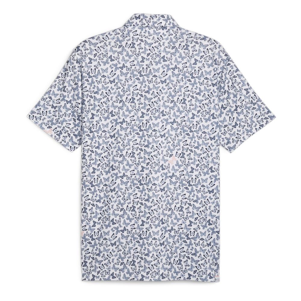 Polo de Golf Blanc/Marine Homme Puma Cloudspun Butterflies vue 2