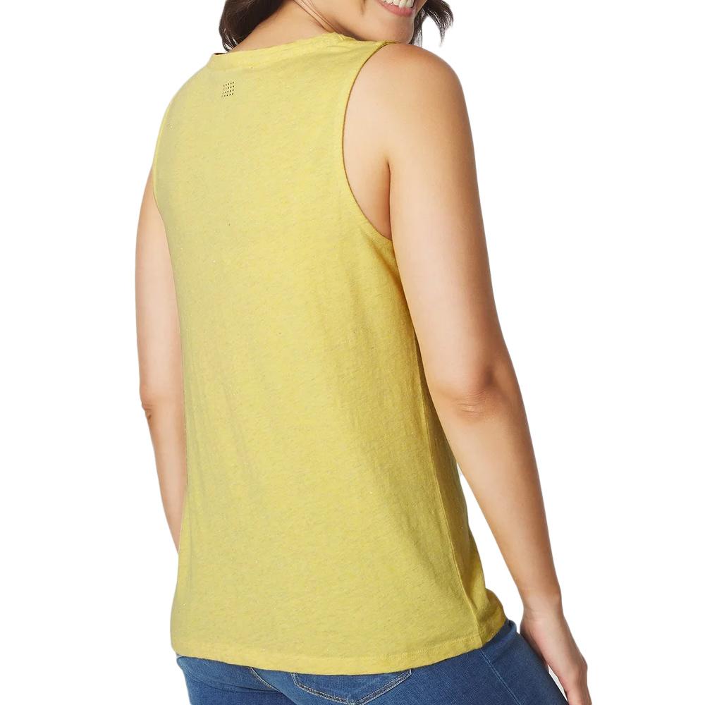 Débardeur Jaune Femme TBS ADINADEBP vue 2