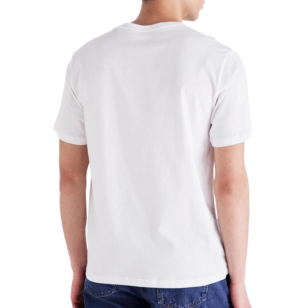 T-shirt Blanc/Bordeaux Homme Pepe jeans Eggo AQW vue 2