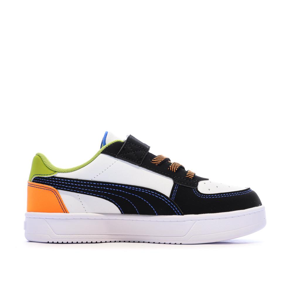 Baskets Blanches/Noires/Bleu Garçon Puma Caven 2.0 vue 2