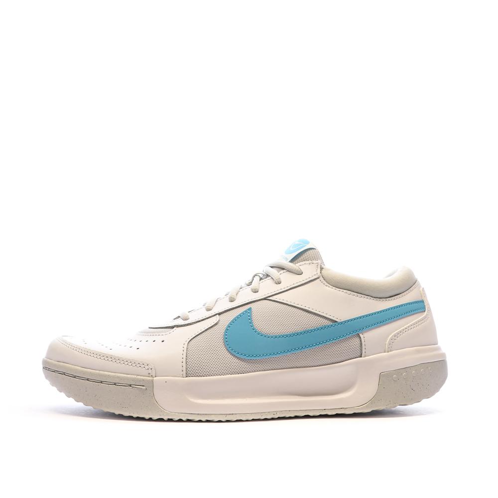 Chaussures de tennis Blanches/Bleu Homme Nike Court Lite 3 pas cher