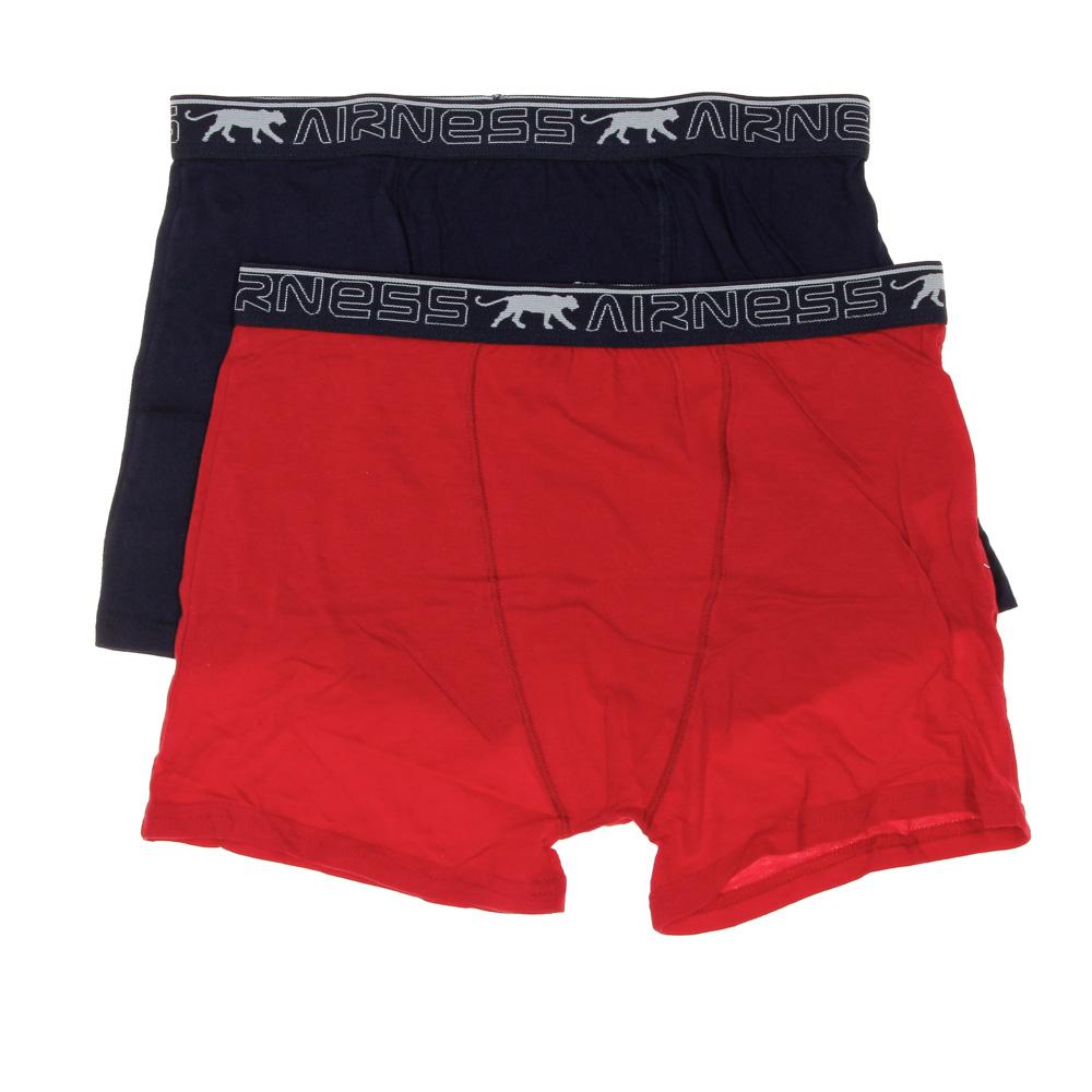 x2 Boxers Rouge/Marine Homme Airness 1/57/134 pas cher