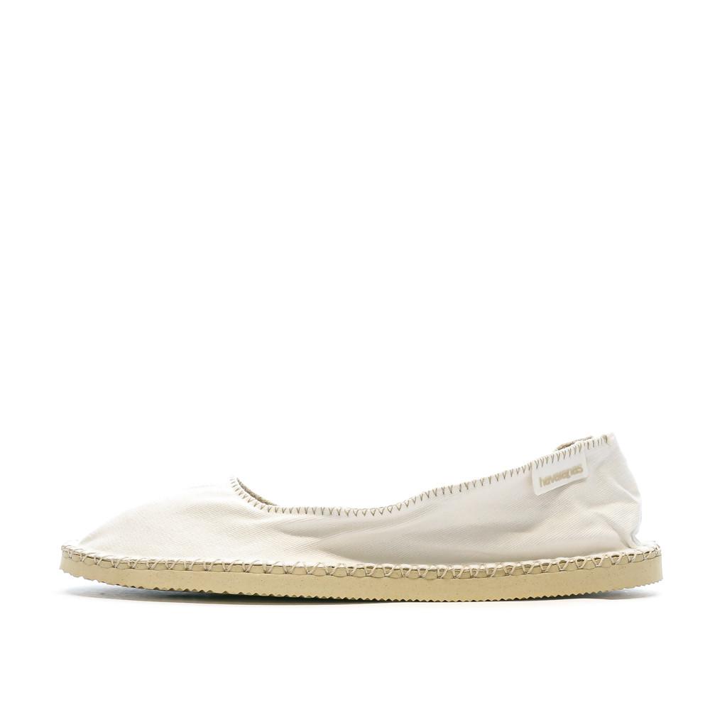 Espadrilles Blanche Fille Havaianas Origine Ballerina pas cher