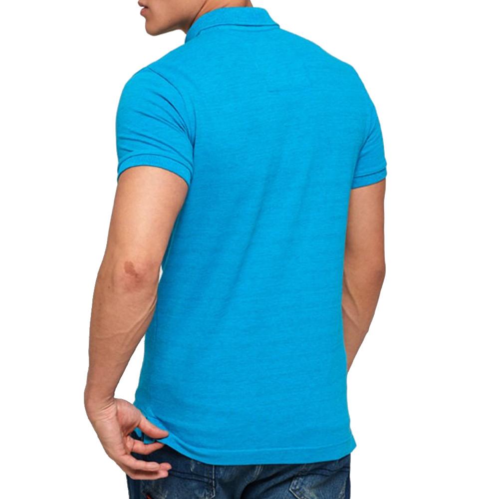 Polo Bleu Homme Superdry Vintage Destroyed vue 2