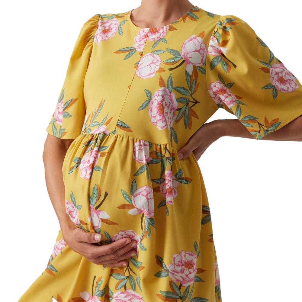 Robe Jaune Femme Mamalicious Palma vue 3