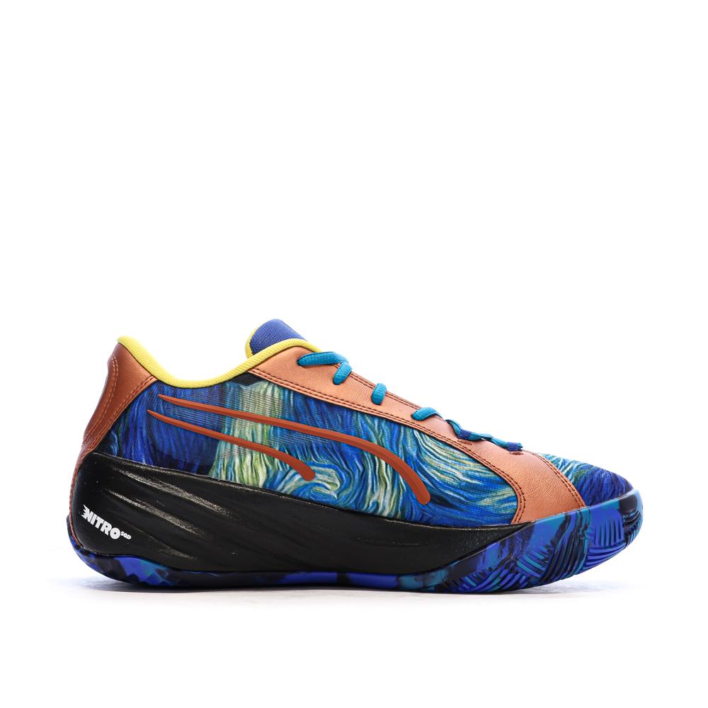 Baskets de basketball Bleu Homme Puma All-pro Nitro vue 2