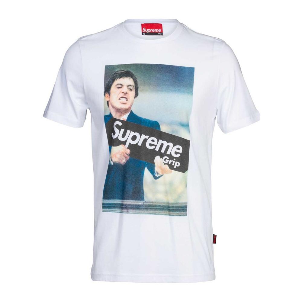 T-shirt Blanc Homme Supreme Grip Film pas cher