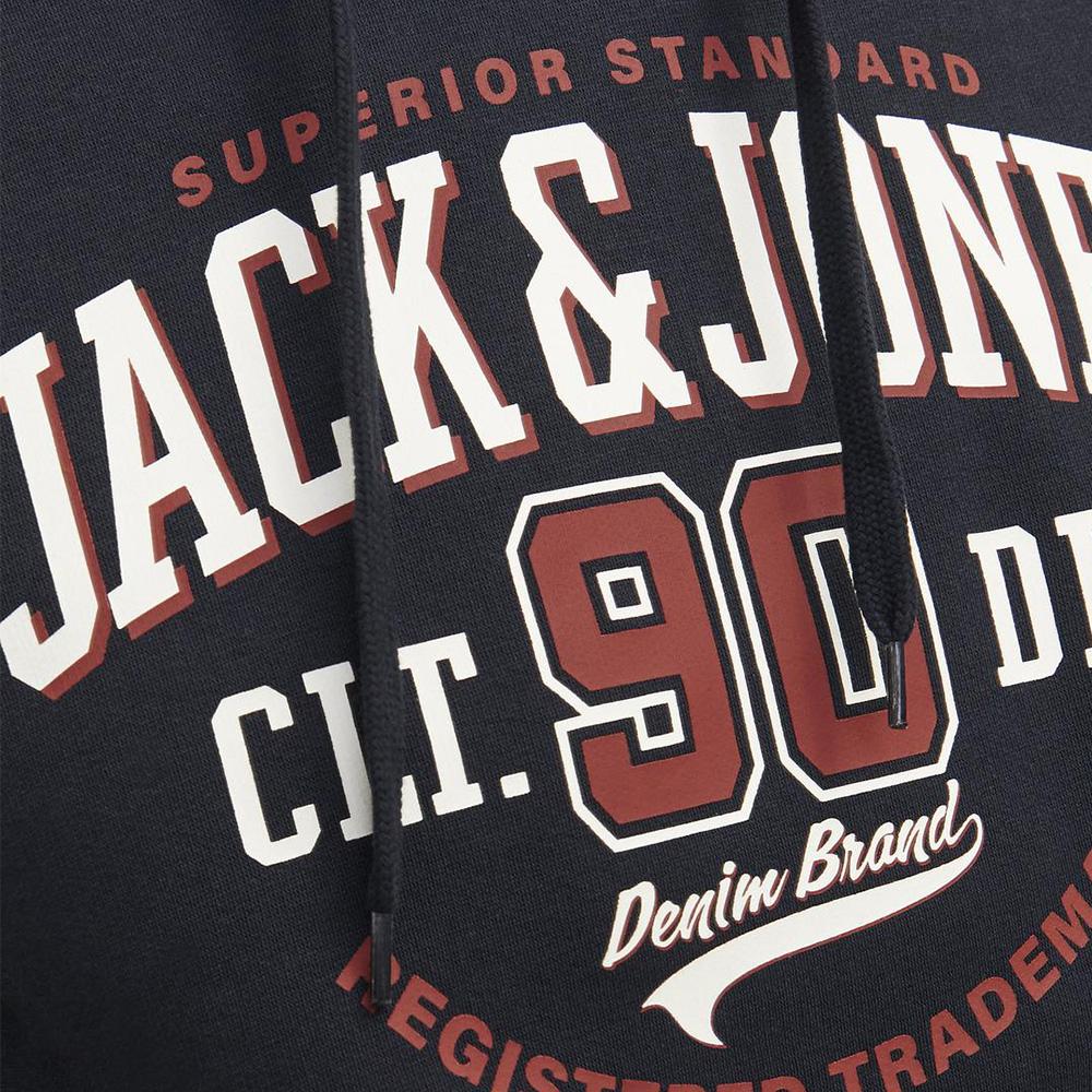 Sweat Marine Homme Jack & Jones Logo vue 3