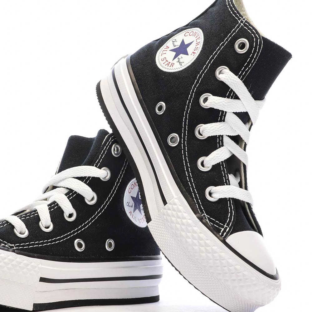 Baskets Noires Fille Converse All Star Eva Lift vue 7