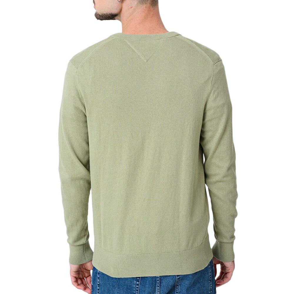Pull Kaki Homme Tommy Hilfiger Pima MW0MW28047 vue 2