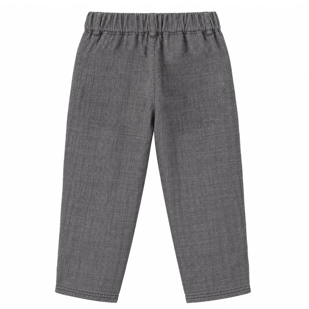 Pantalon Décontracté Gris Chiné Fille P'tit Mome Antoine vue 2