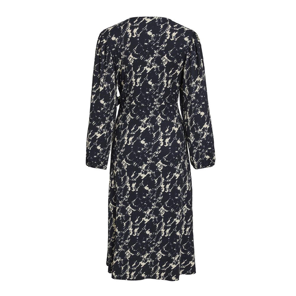 Vestido mujer azul marino Vila Soffen ver 3