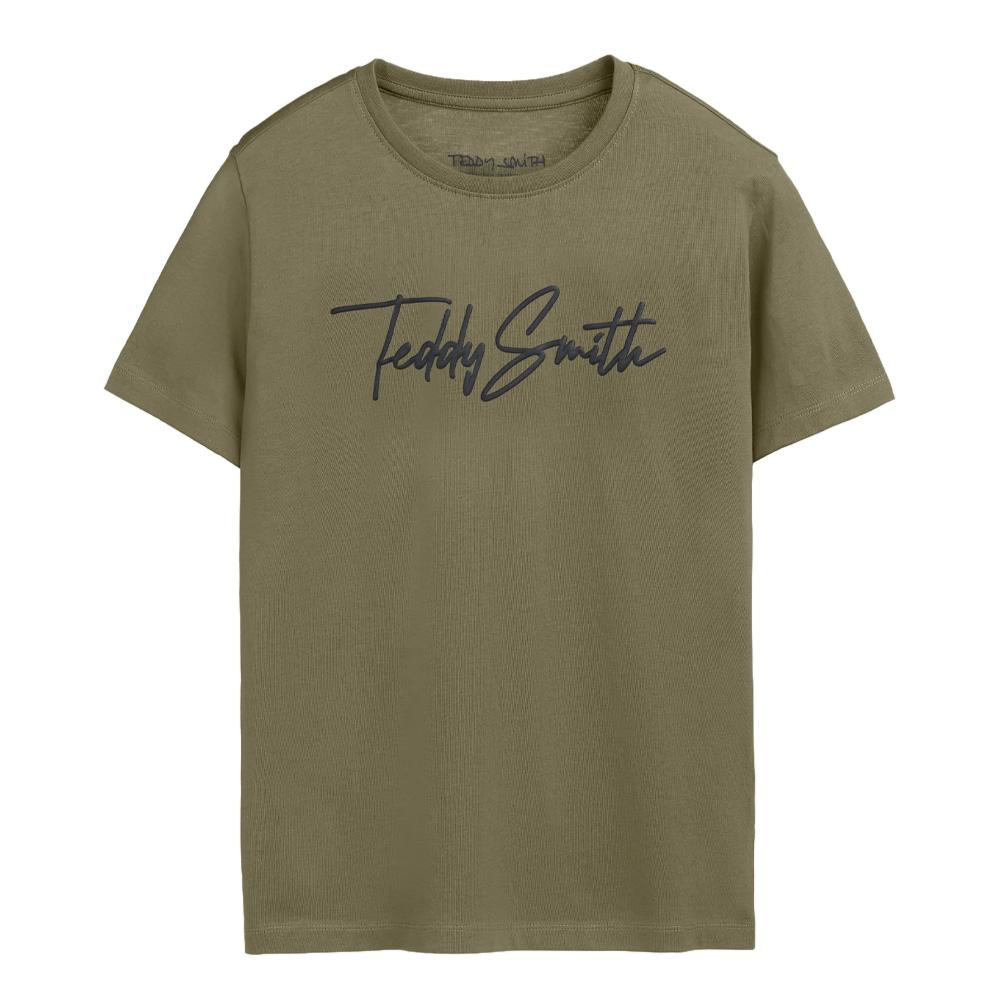 T-Shirt Kaki Garçon Teddy Smith Evan pas cher