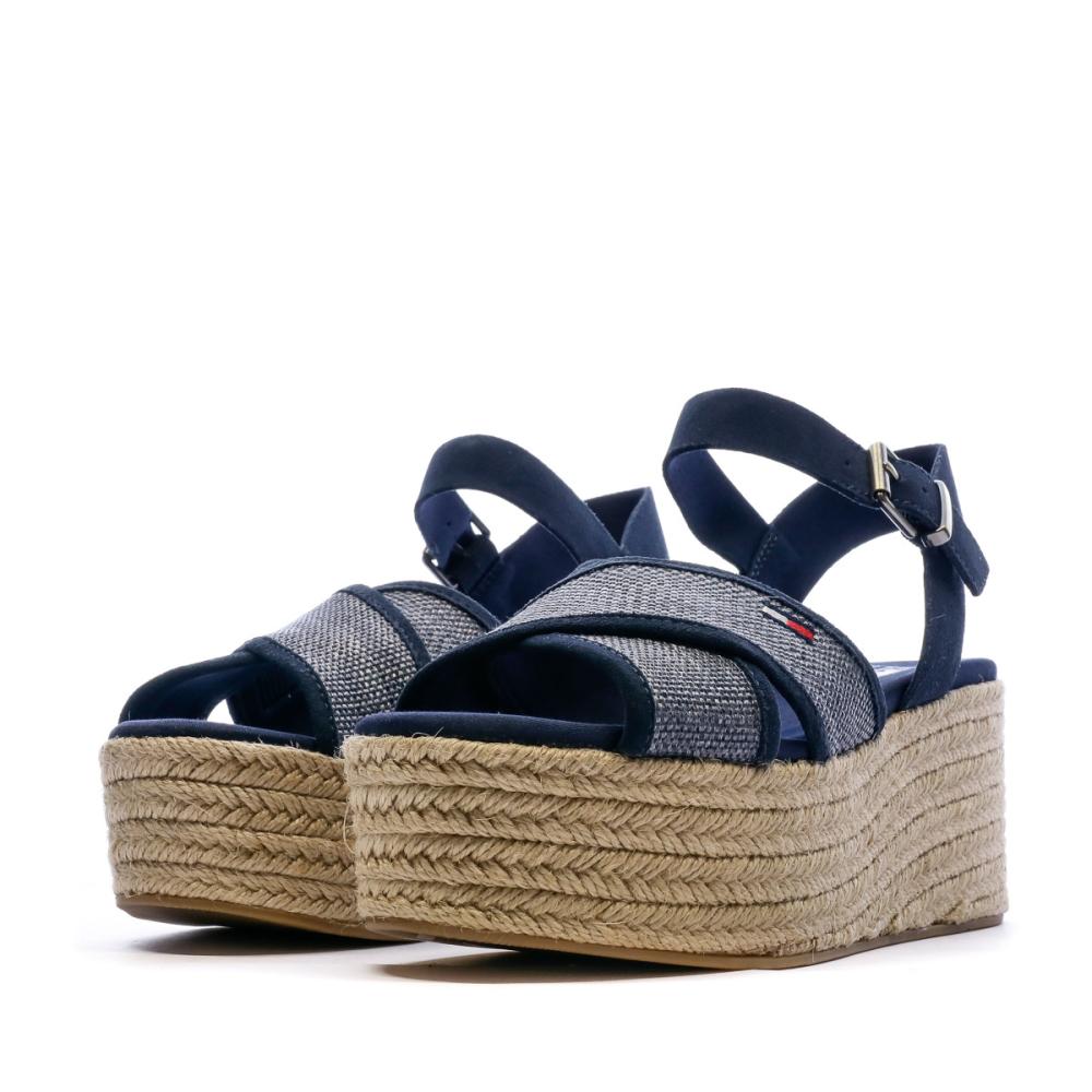 Sandales compensées marine femme Tommy Hilfiger Natural vue 6