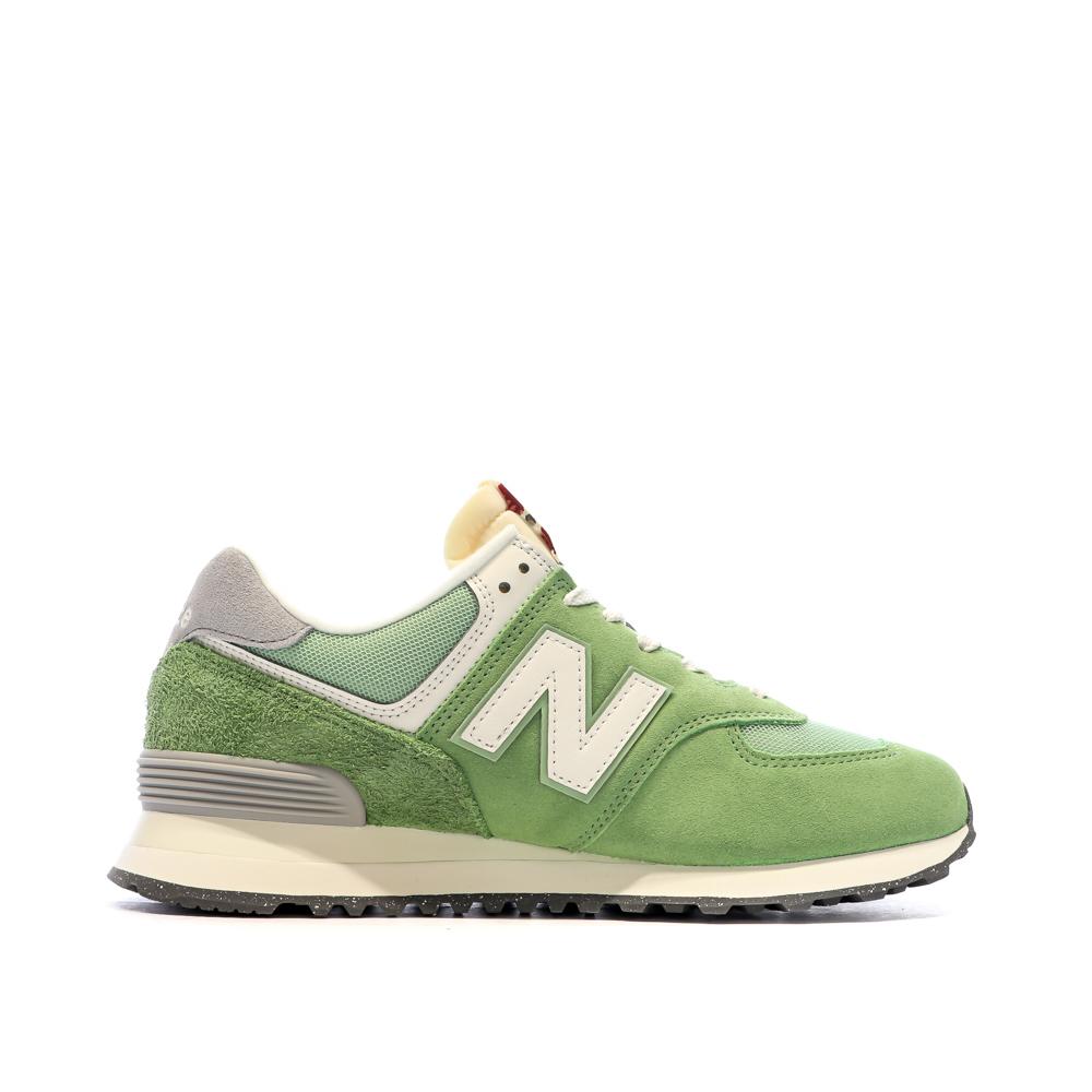 Baskets Vert Pomme Homme New Balance 574 vue 2