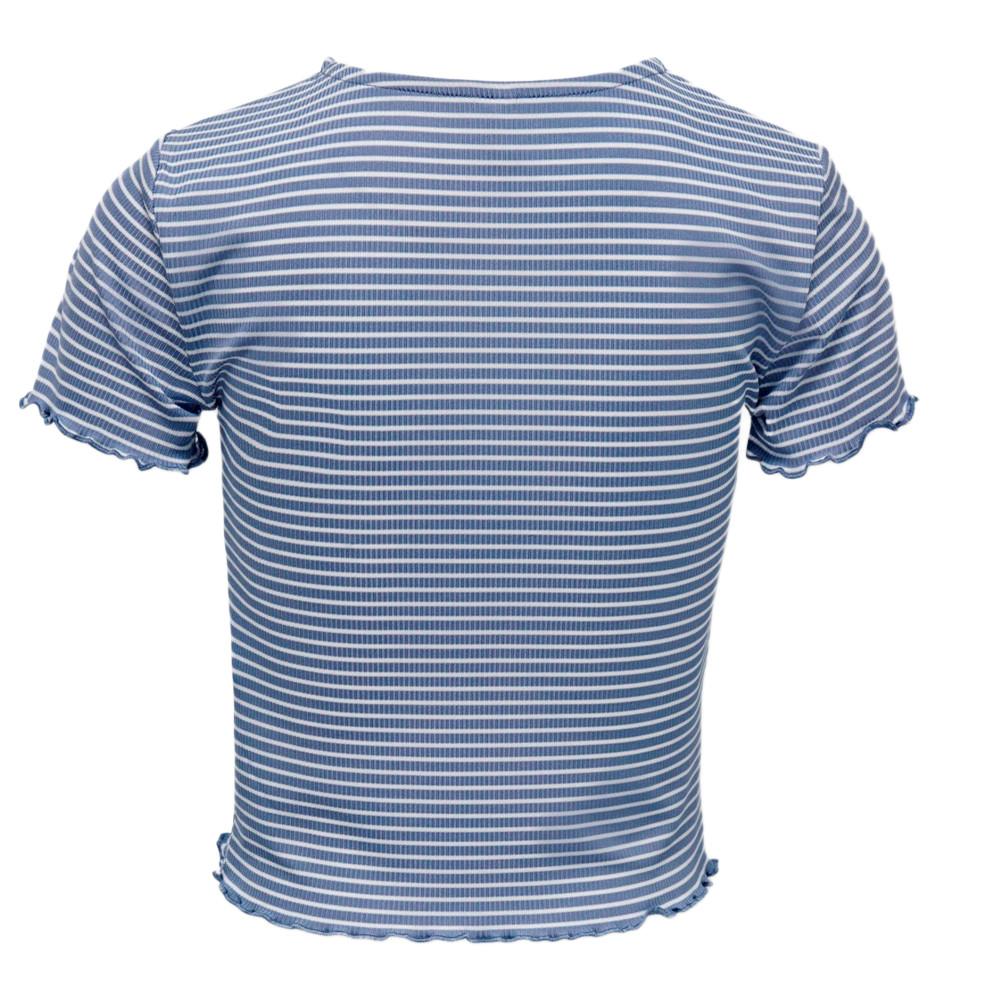 T-shirt Bleu Fille Kids Only Wilma vue 2