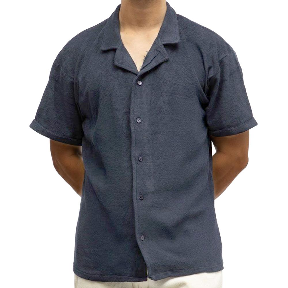 Chemise Bleu Homme Paname Brothers CHARLY pas cher