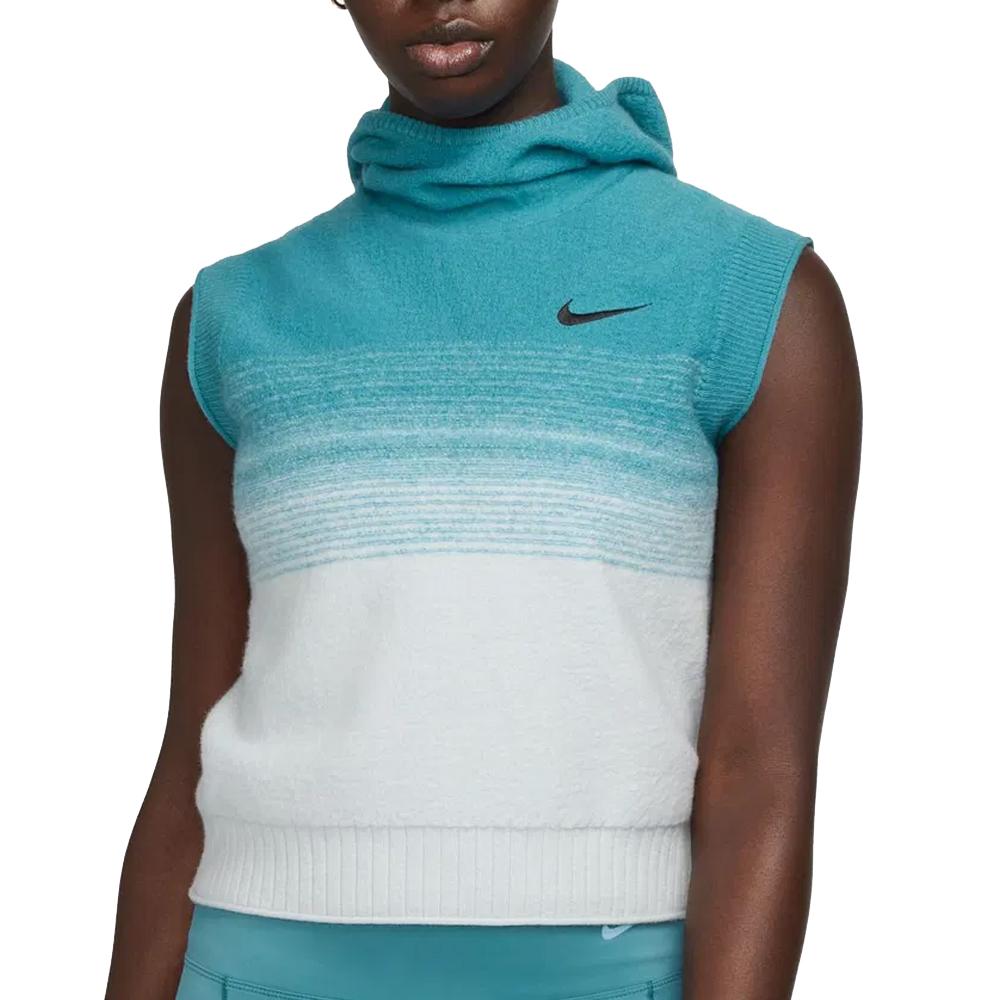 Pull Sans Manche Bleu Femme Nike Vest pas cher