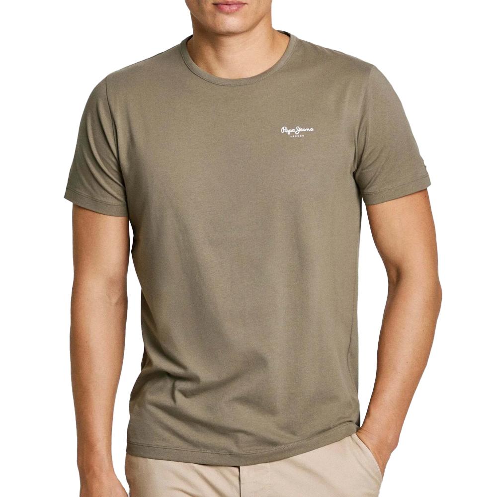 T-shirt Marron Homme Pepe Jeans Original Basic pas cher