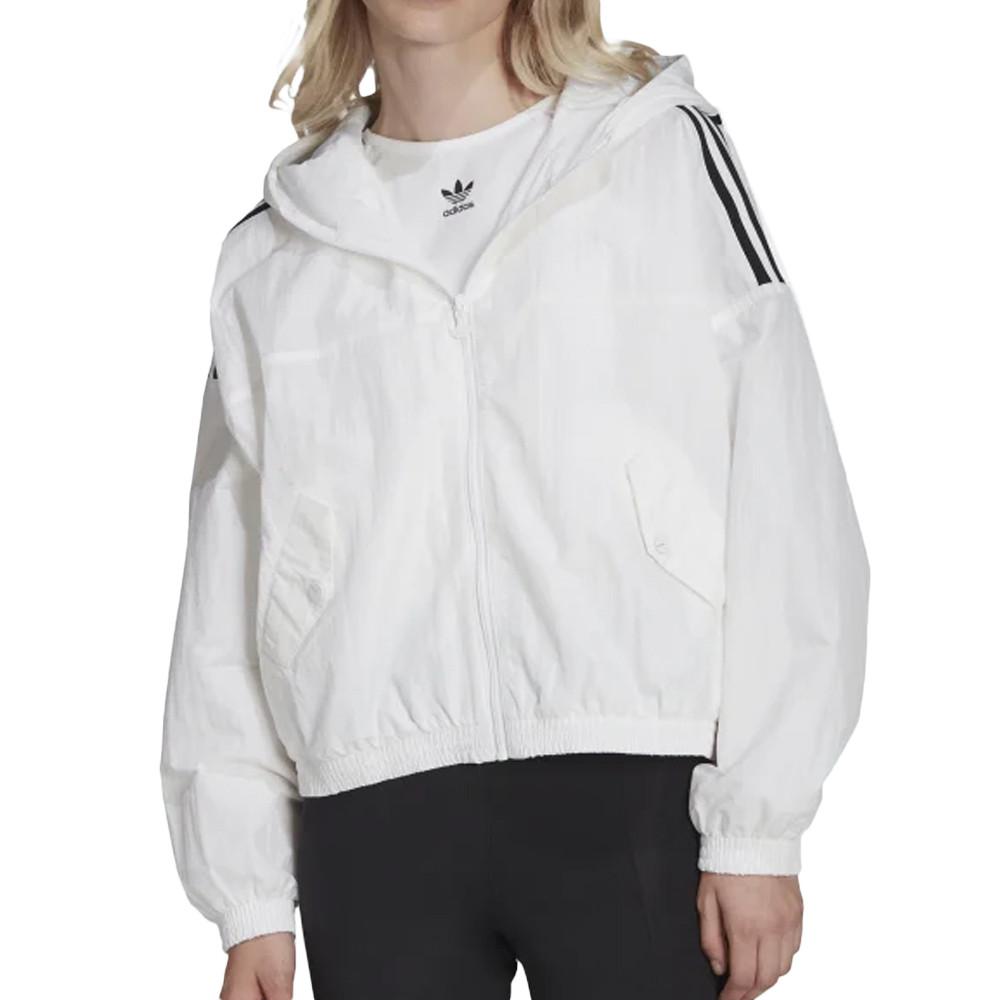 Coupe vent Blanc Noir Femme Adidas Windbreaker